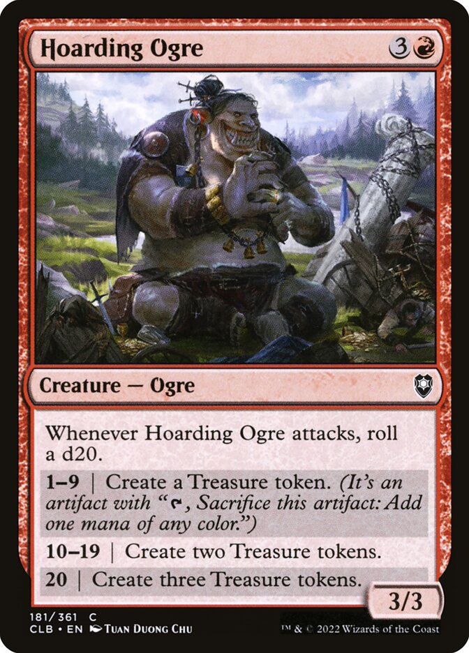 Hoarding Ogre – Common Magic: The Gathering card from Commander Legends: Battle for Baldur's Gate (#181)