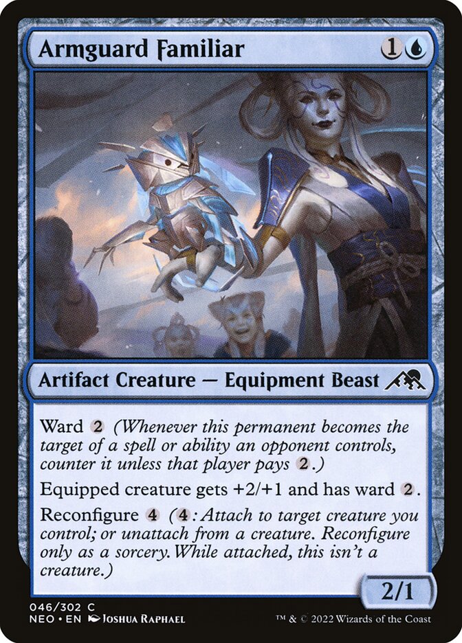 Armguard Familiar – Common Magic: The Gathering card from Kamigawa: Neon Dynasty (#46)
