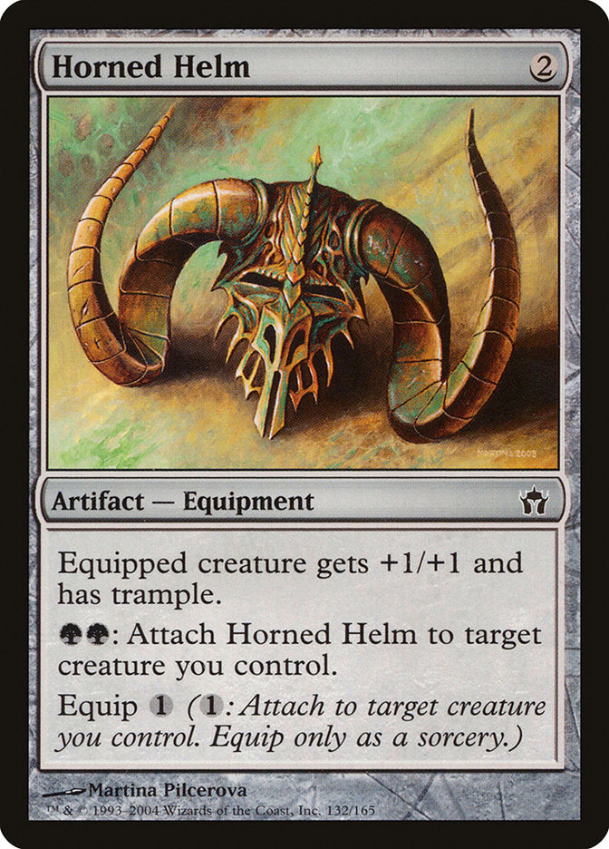 Horned Helm – Common Magic: The Gathering card from Fifth Dawn (#132)