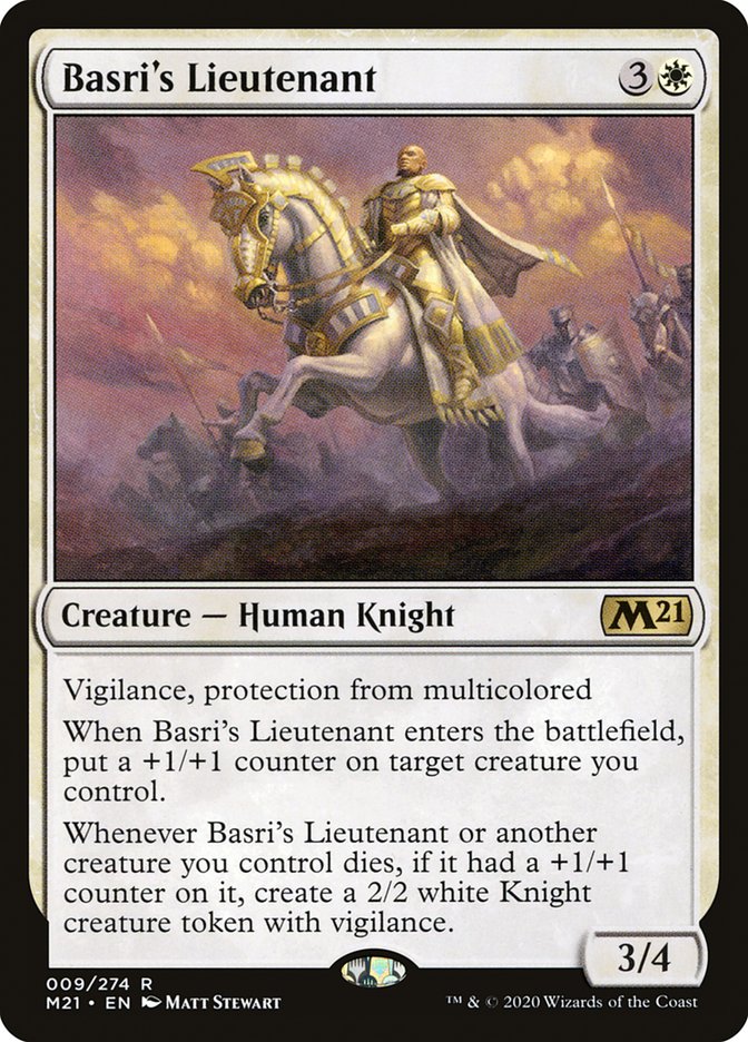 Basri's Lieutenant – Rare Magic: The Gathering card from Core Set 2021 (#9)