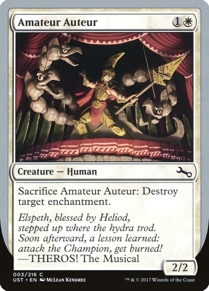 Amateur Auteur – Common Magic: The Gathering card from Unstable (#3c)