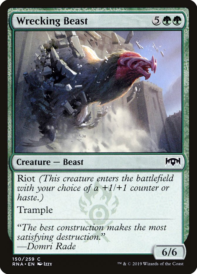 Wrecking Beast – Common Magic: The Gathering card from Ravnica Allegiance (#150)