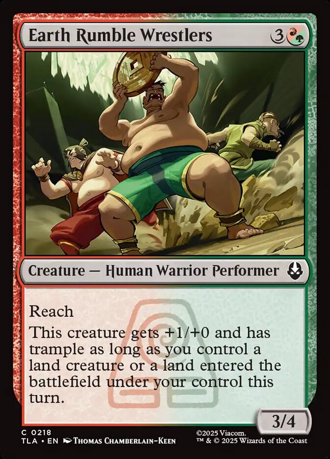 Earth Rumble Wrestlers – Common Magic: The Gathering card from Avatar: The Last Airbender (#218)