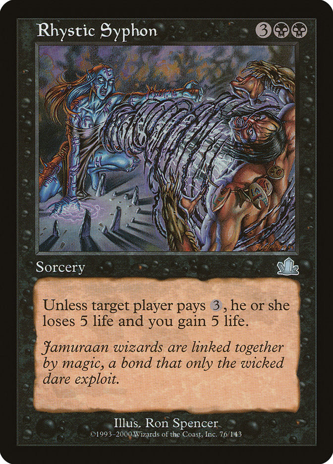 Rhystic Syphon – Uncommon Magic: The Gathering card from Prophecy (#76)