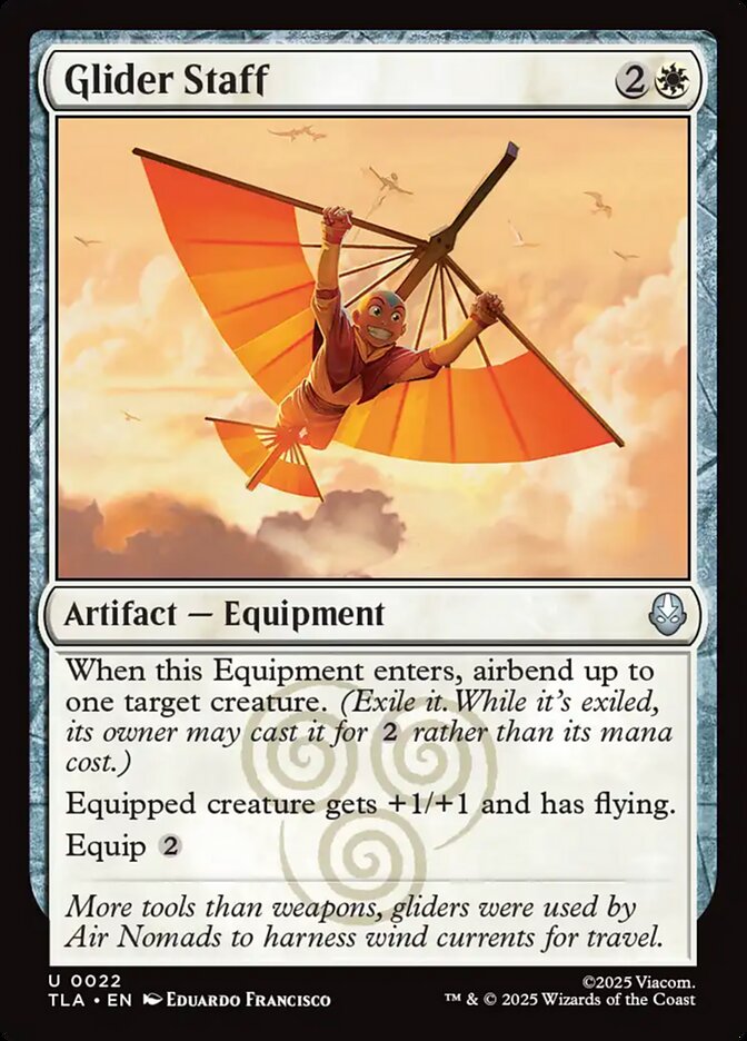 Glider Staff – Uncommon Magic: The Gathering card from Avatar: The Last Airbender (#22)