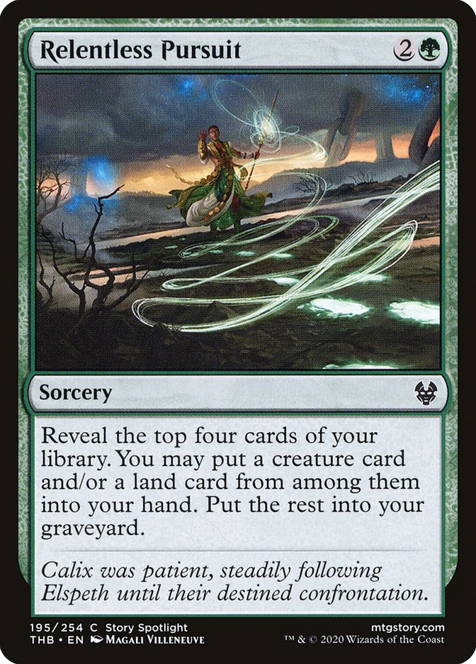 Relentless Pursuit – Common Magic: The Gathering card from Theros Beyond Death (#195)