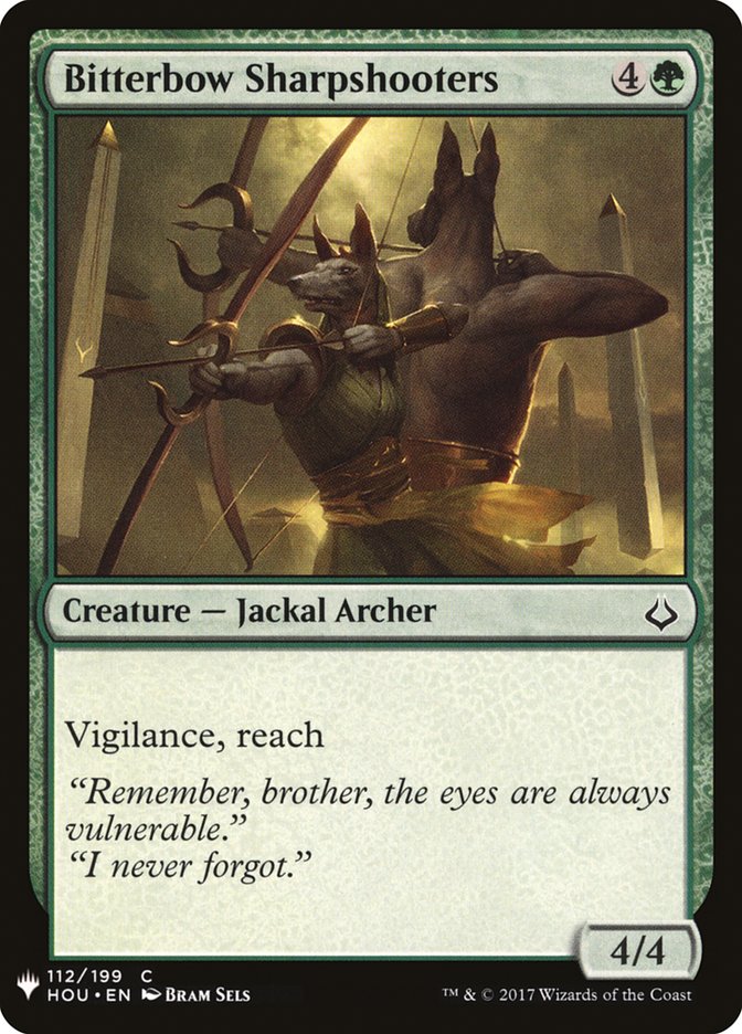 Bitterbow Sharpshooters – Common Magic: The Gathering card from The List (#HOU-112)