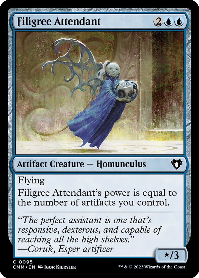 Filigree Attendant – Common Magic: The Gathering card from Commander Masters (#95)