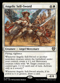 Angelic Sell-Sword – Rare Magic: The Gathering card from Outlaws of Thunder Junction Commander (#10)
