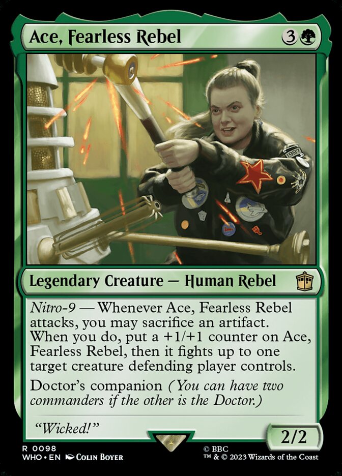 Ace, Fearless Rebel – Rare Magic: The Gathering card from Doctor Who (#98)