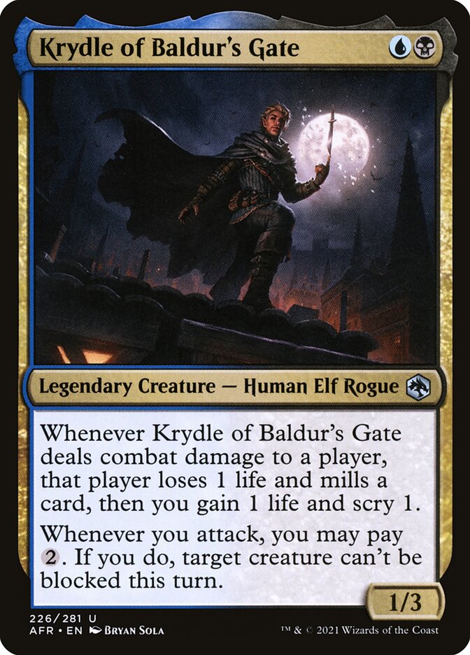 Krydle of Baldur's Gate – Uncommon Magic: The Gathering card from Adventures in the Forgotten Realms (#226)