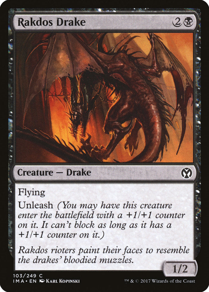 Rakdos Drake – Common Magic: The Gathering card from Iconic Masters (#103)