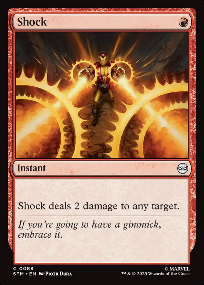 Shock – Common Magic: The Gathering card from Marvel's Spider-Man (#88)