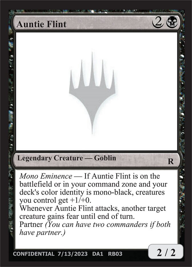 Auntie Flint – Rare Magic: The Gathering card from Unknown Event (#RB03a)