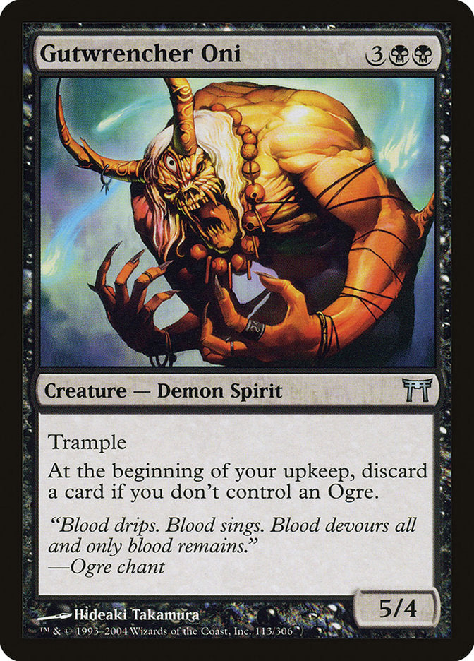 Gutwrencher Oni – Uncommon Magic: The Gathering card from Champions of Kamigawa (#113)
