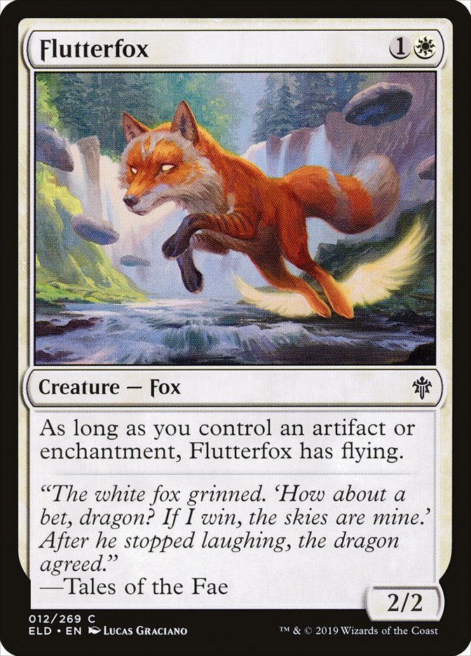Flutterfox – Common Magic: The Gathering card from Throne of Eldraine (#12)