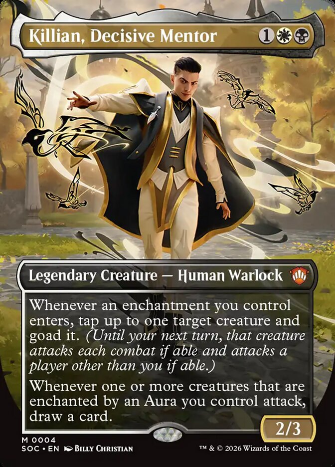Killian, Decisive Mentor – Mythic Magic: The Gathering card from Secrets of Strixhaven Commander (#4)