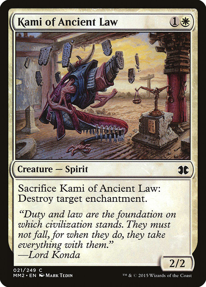 Kami of Ancient Law – Common Magic: The Gathering card from Modern Masters 2015 (#21)