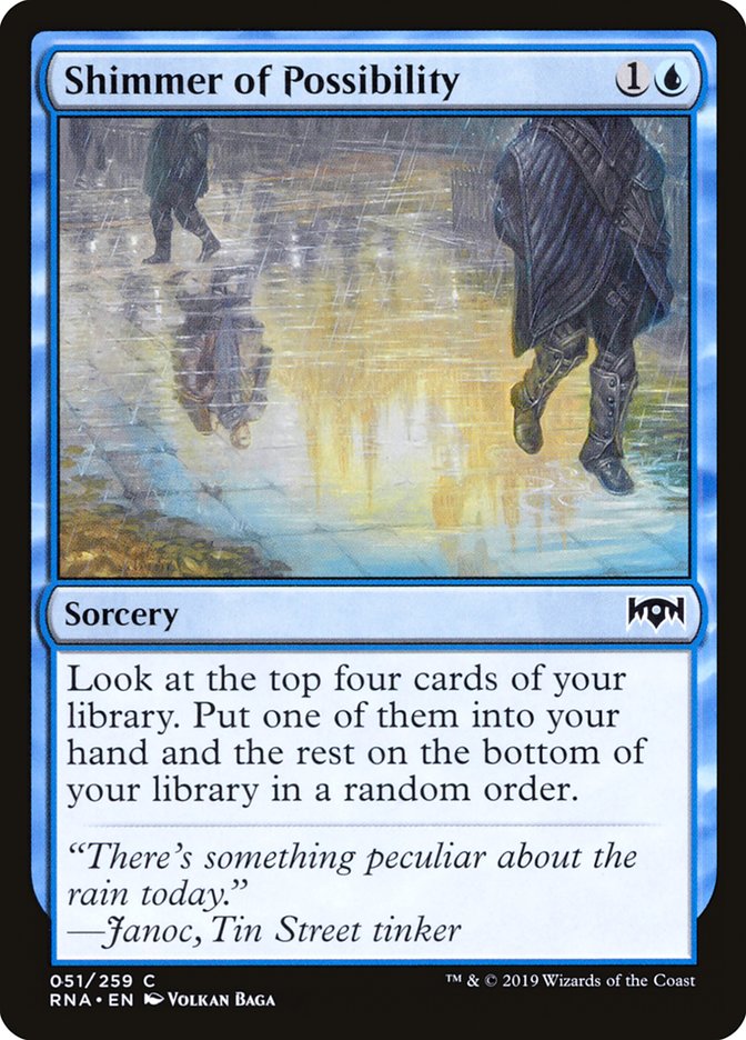 Shimmer of Possibility – Common Magic: The Gathering card from Ravnica Allegiance (#51)