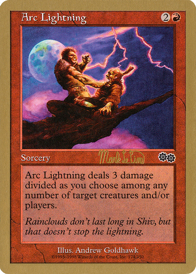 Arc Lightning – Common Magic: The Gathering card from World Championship Decks 1999 (#mlp174)