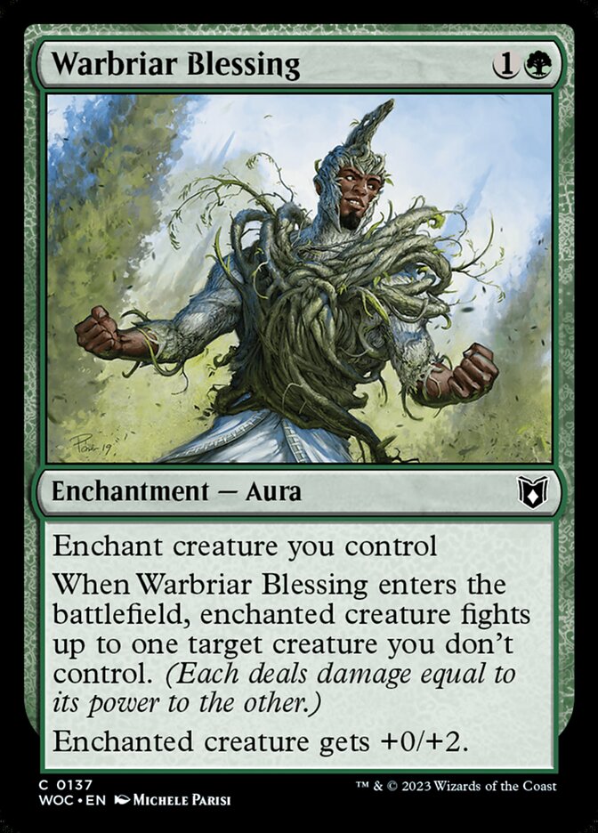 Warbriar Blessing – Common Magic: The Gathering card from Wilds of Eldraine Commander (#137)