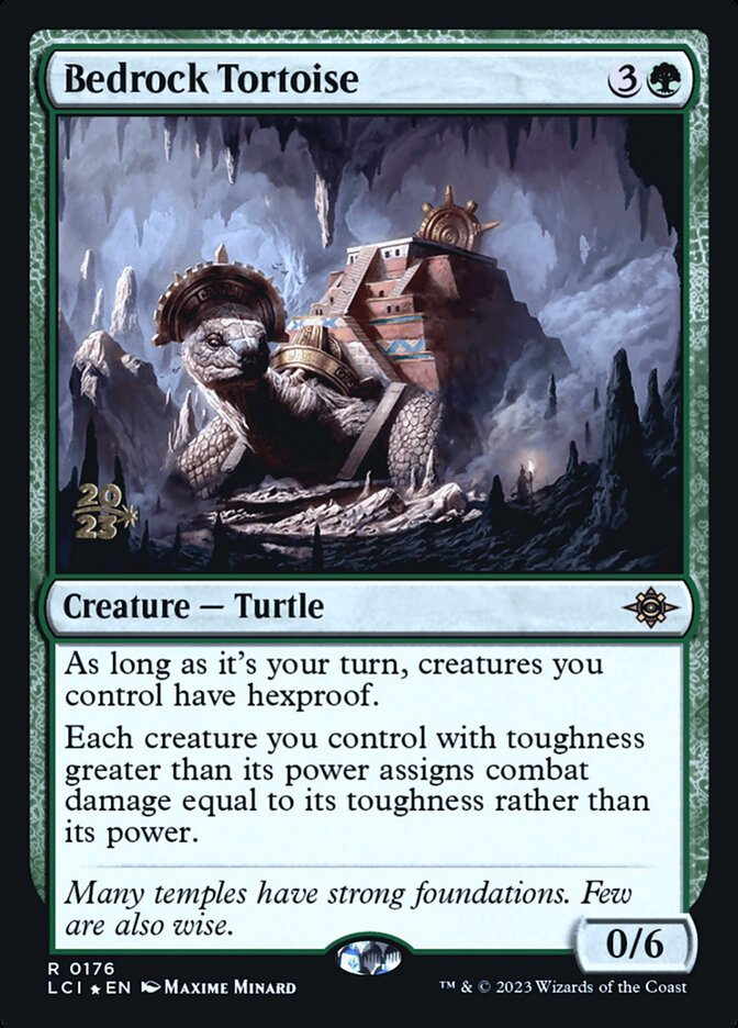 Bedrock Tortoise – Rare Magic: The Gathering card from The Lost Caverns of Ixalan Promos (#176s)