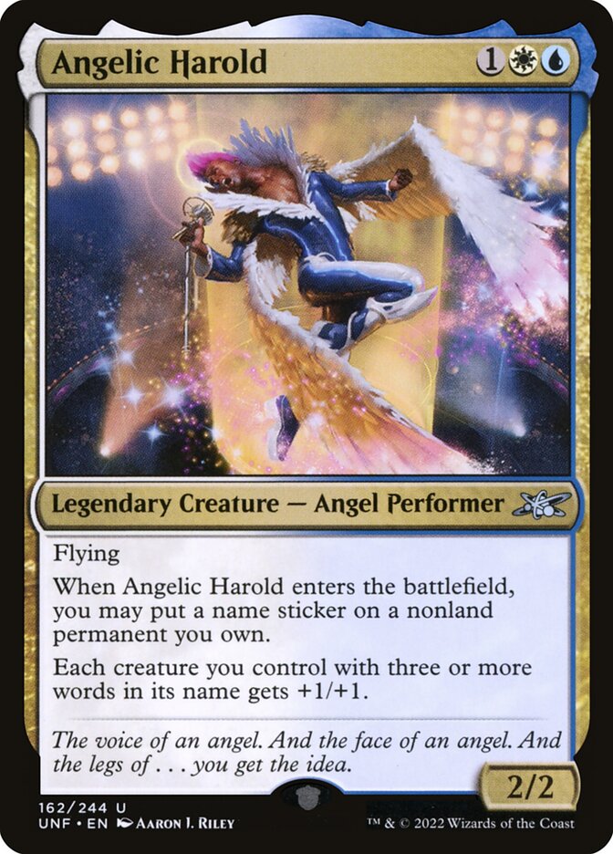 Angelic Harold – Uncommon Magic: The Gathering card from Unfinity (#162)