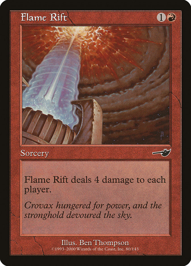 Flame Rift – Common Magic: The Gathering card from Nemesis (#80)