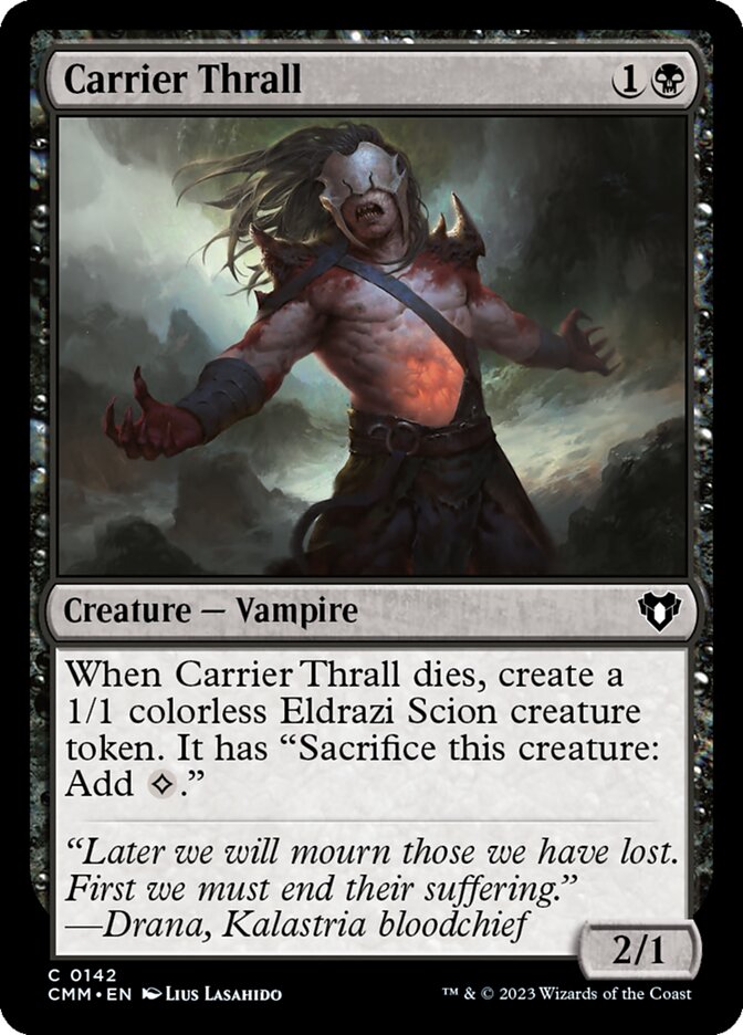 Carrier Thrall – Common Magic: The Gathering card from Commander Masters (#142)