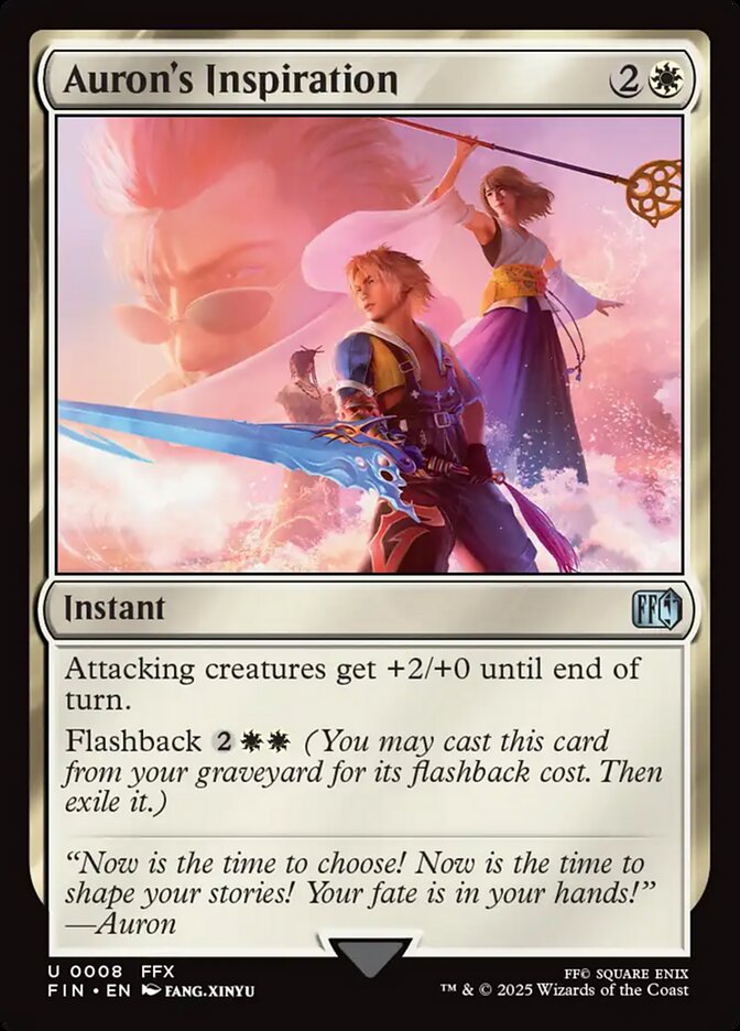 Auron's Inspiration – Uncommon Magic: The Gathering card from Final Fantasy (#8)