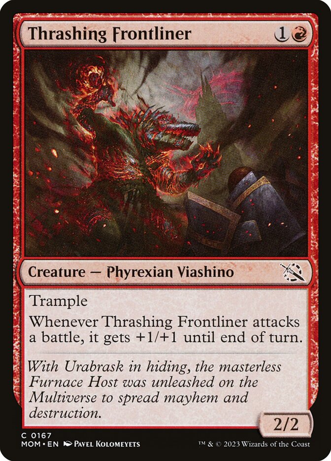 Thrashing Frontliner – Common Magic: The Gathering card from March of the Machine (#167)