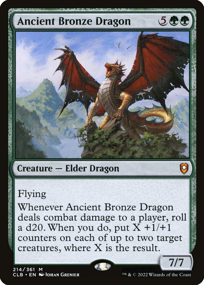 Ancient Bronze Dragon – Mythic Magic: The Gathering card from Commander Legends: Battle for Baldur's Gate (#214)