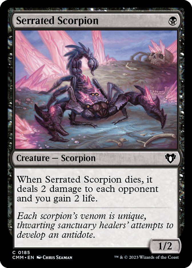 Serrated Scorpion – Common Magic: The Gathering card from Commander Masters (#185)