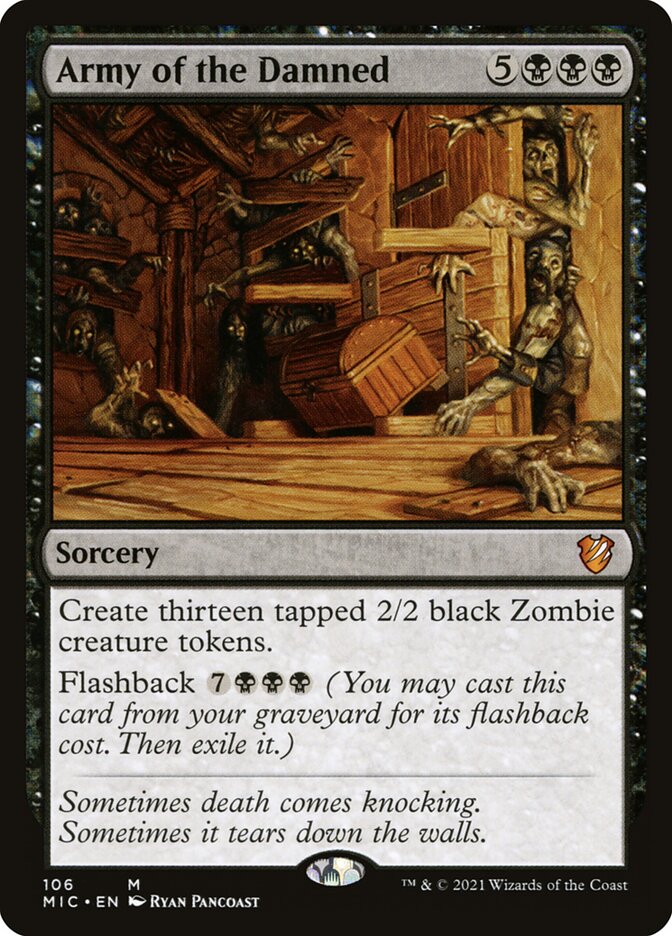 Army of the Damned – Mythic Magic: The Gathering card from Midnight Hunt Commander (#106)