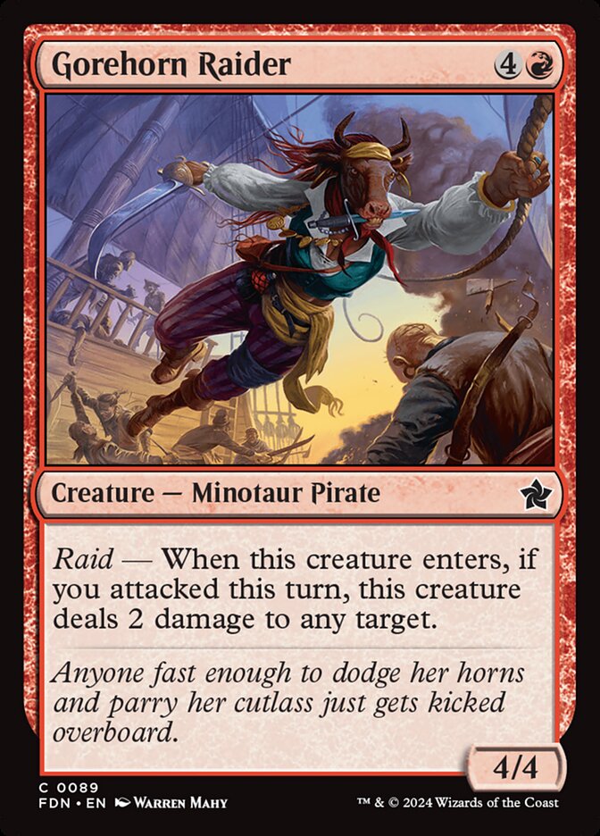 Gorehorn Raider – Common Magic: The Gathering card from Foundations (#89)