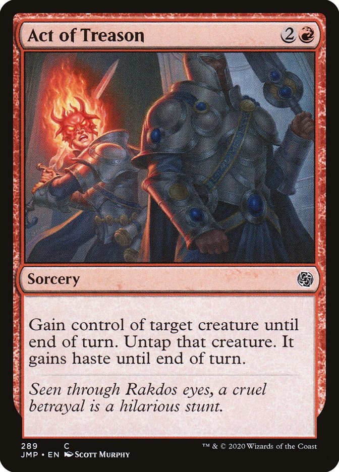 Act of Treason – Common Magic: The Gathering card from Jumpstart (#289)