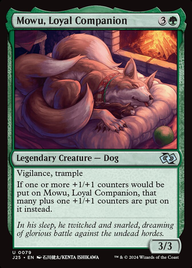 Mowu, Loyal Companion – Uncommon Magic: The Gathering card from Foundations Jumpstart (#79)