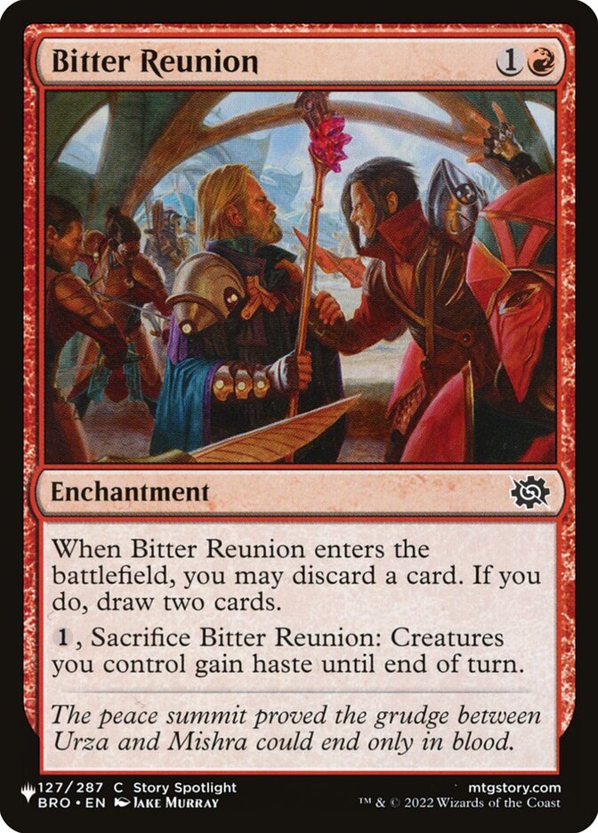 Bitter Reunion – Common Magic: The Gathering card from The List (#BRO-127)
