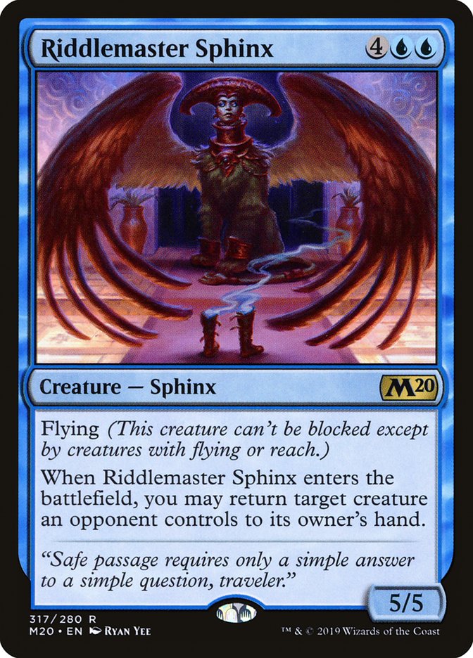 Riddlemaster Sphinx – Rare Magic: The Gathering card from Core Set 2020 (#317)