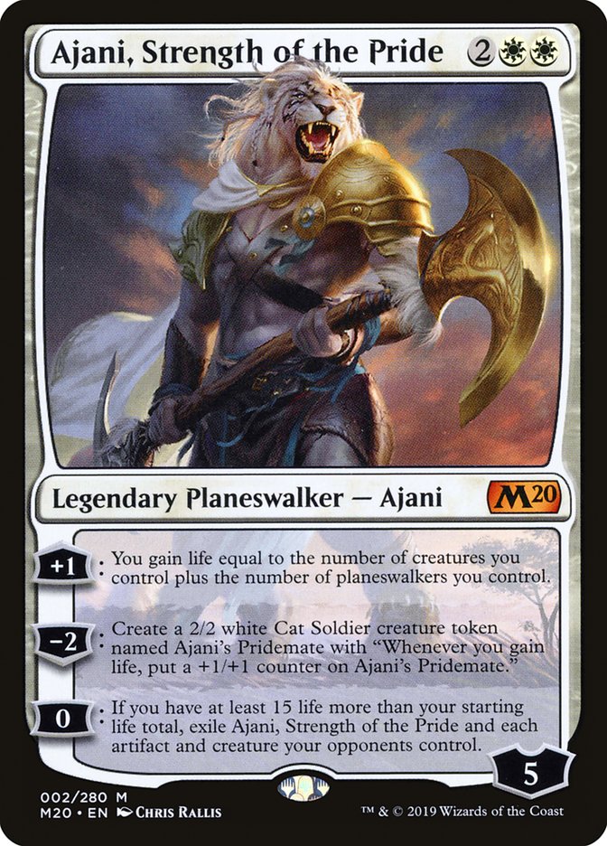 Ajani, Strength of the Pride – Mythic Magic: The Gathering card from Core Set 2020 (#2)