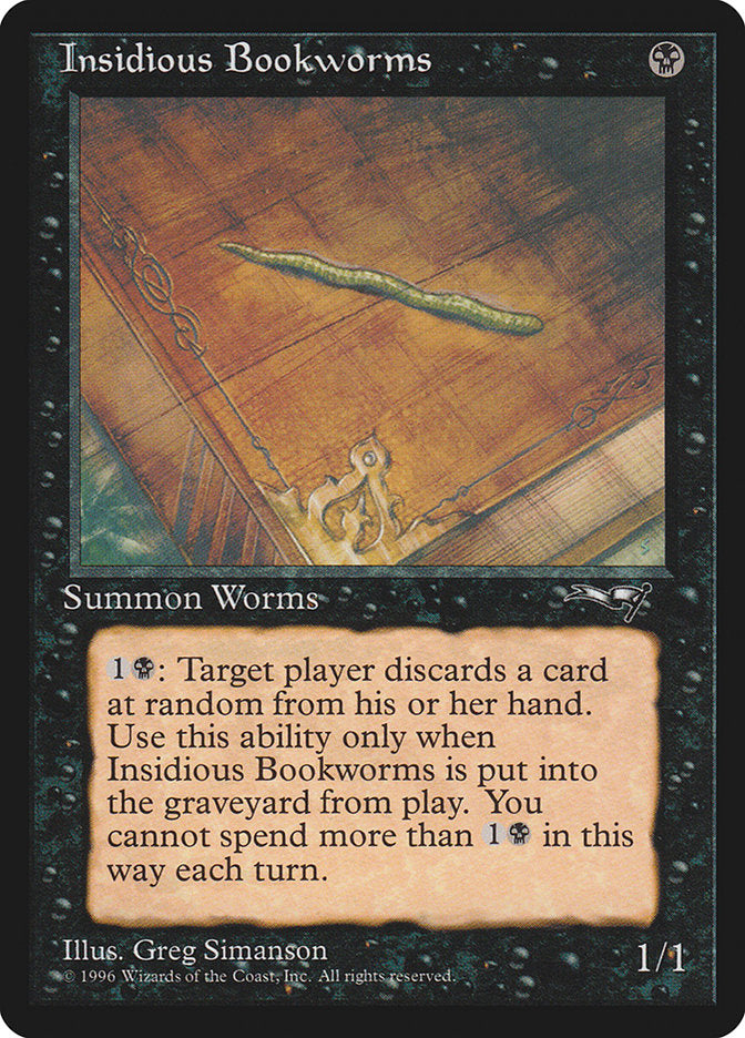 Insidious Bookworms – Common Magic: The Gathering card from Alliances (#51b)