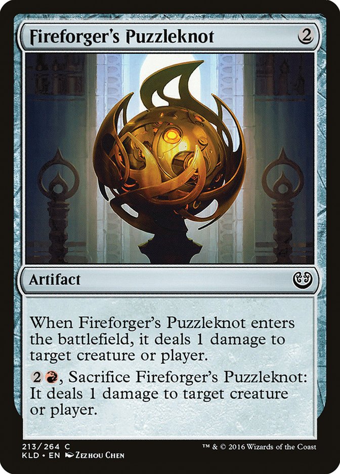 Fireforger's Puzzleknot – Common Magic: The Gathering card from Kaladesh (#213)