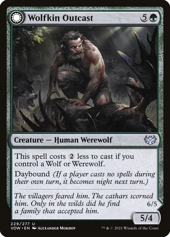 Wolfkin Outcast // Wedding Crasher – Uncommon Magic: The Gathering card from Innistrad: Crimson Vow (#229)