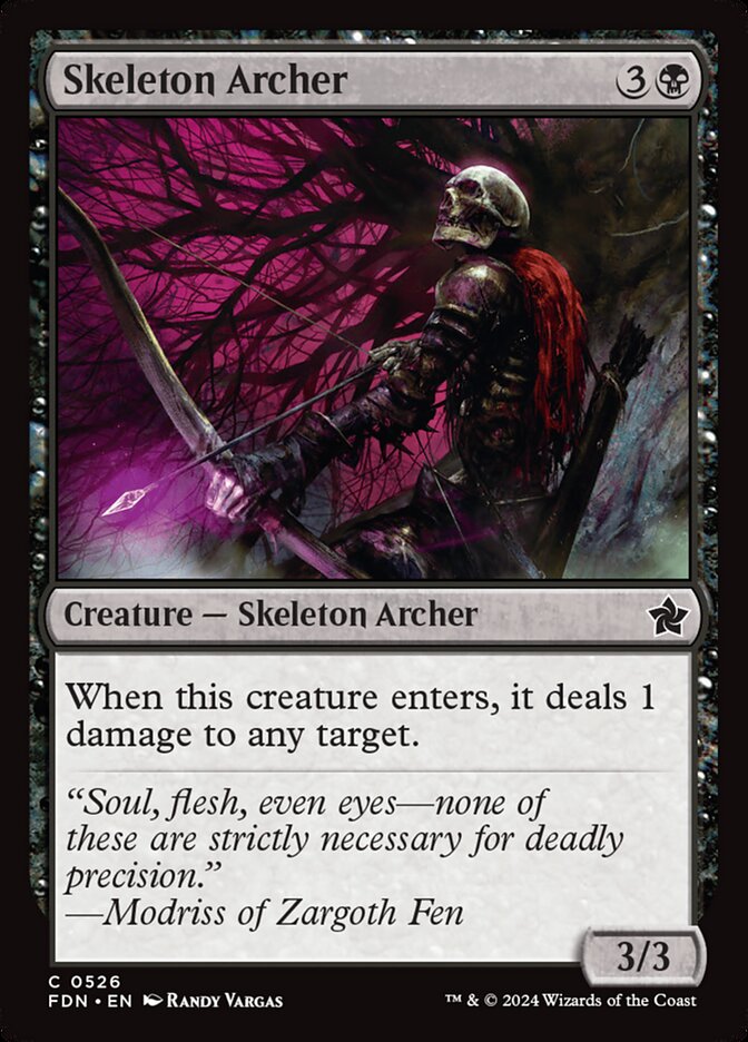 Skeleton Archer – Common Magic: The Gathering card from Foundations (#526)