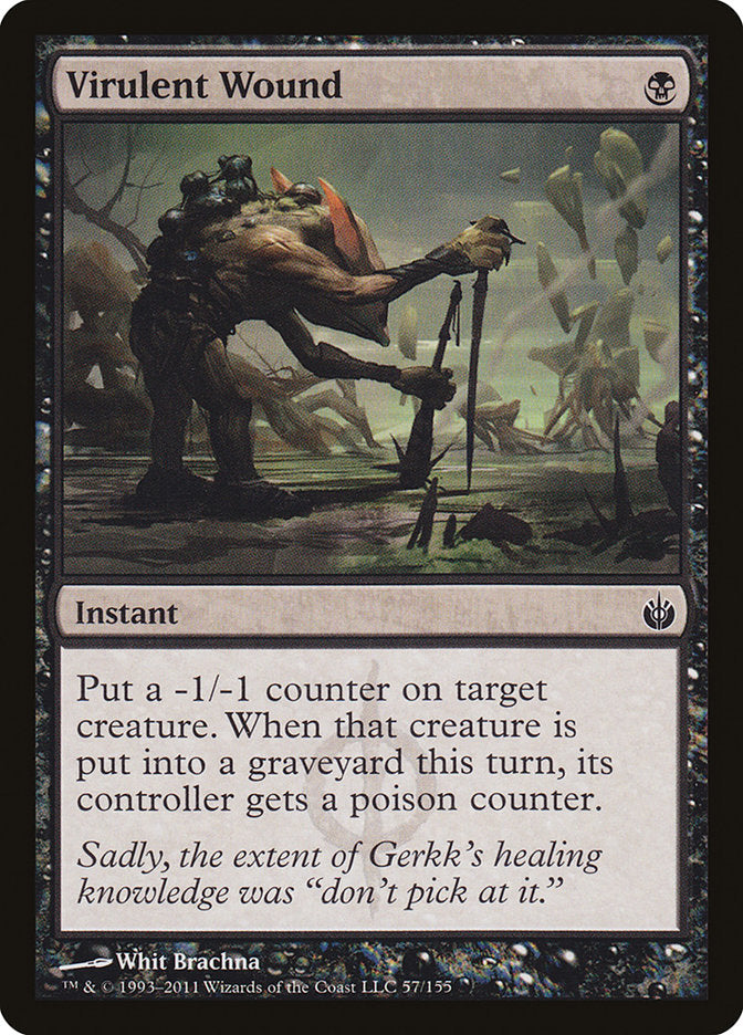 Virulent Wound – Common Magic: The Gathering card from Mirrodin Besieged (#57)