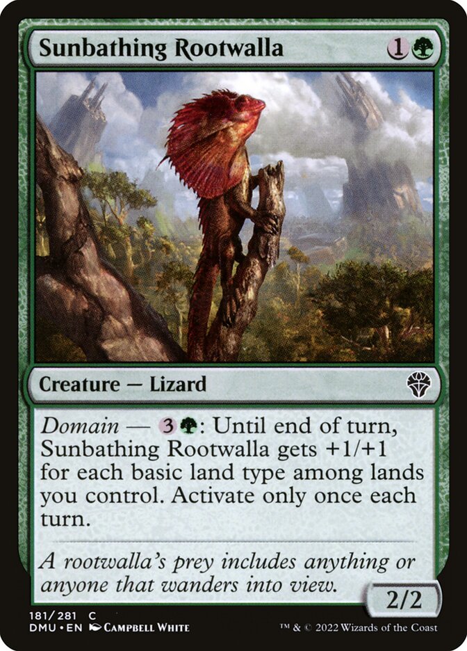 Sunbathing Rootwalla – Common Magic: The Gathering card from Dominaria United (#181)