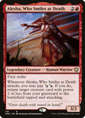 Alesha, Who Smiles at Death – Rare Magic: The Gathering card from Dominaria United Commander (#118)