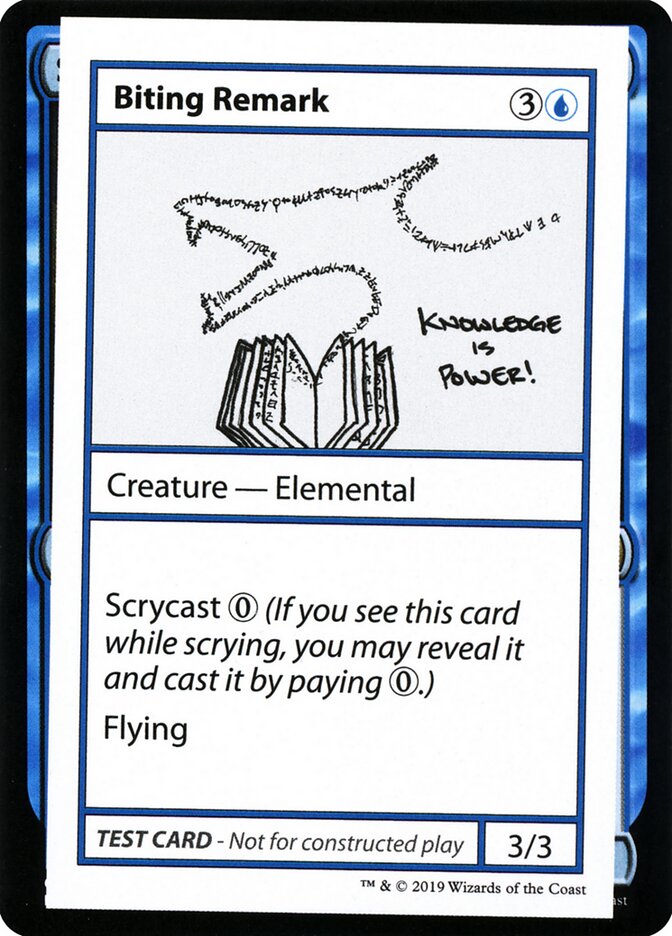 Biting Remark – Rare Magic: The Gathering card from Mystery Booster Playtest Cards 2021 (#17)