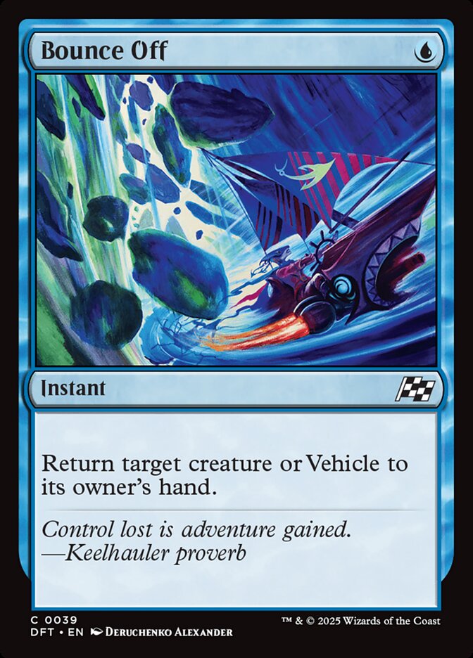 Bounce Off – Common Magic: The Gathering card from Aetherdrift (#39)