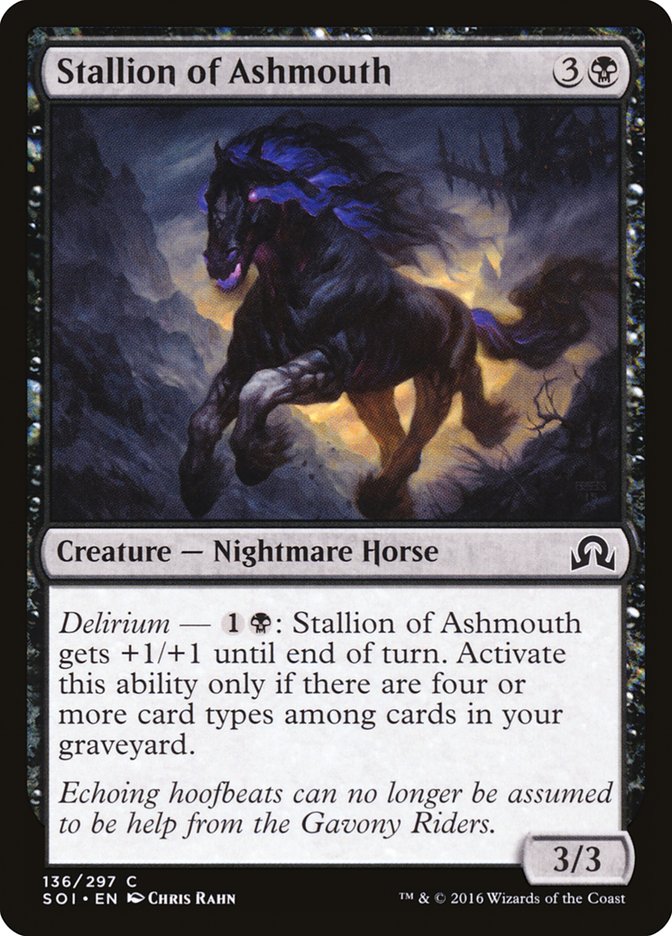 Stallion of Ashmouth – Common Magic: The Gathering card from Shadows over Innistrad (#136)
